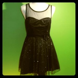 Trixxi Black Cocktail Dress Sparkles. Size 5.
